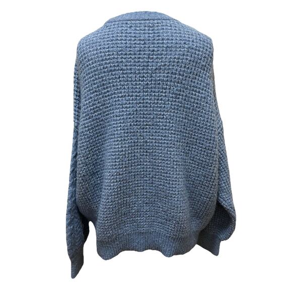 Lauren Conrad Women's Blue Cable Knit Sweater With Metallic Thread Cozy - XXL - Picture 3 of 6